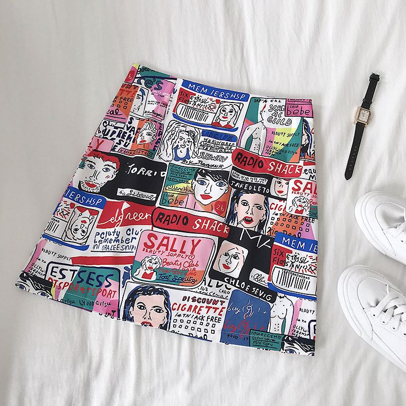 Női színes szoknya, változatos alkalmazásokkal