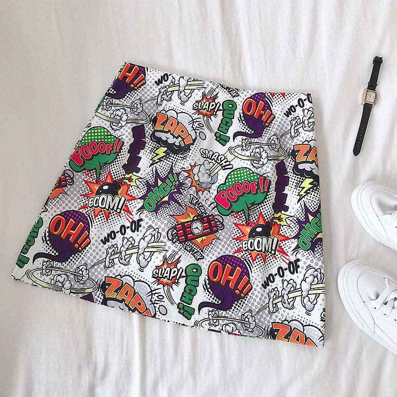 Női színes szoknya, változatos alkalmazásokkal