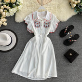 Rochie moderna de dama in mai multe culori cu broderie