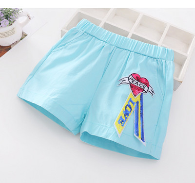 Pantaloni scurți pentru copii în trei culori cu paiete - pentru fete