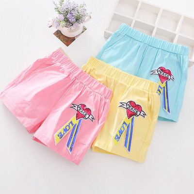 Детски къси панталони в три цвята с пайети-за момичета 