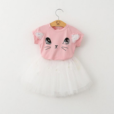 Gyerekkészlet két színben, két részből - póló és szoknya