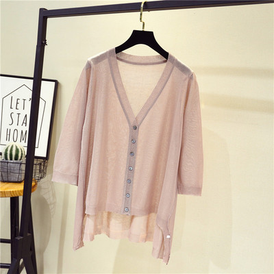 Vesta dama primavara model asimetric cu maneci 3/4 in mai multe culori