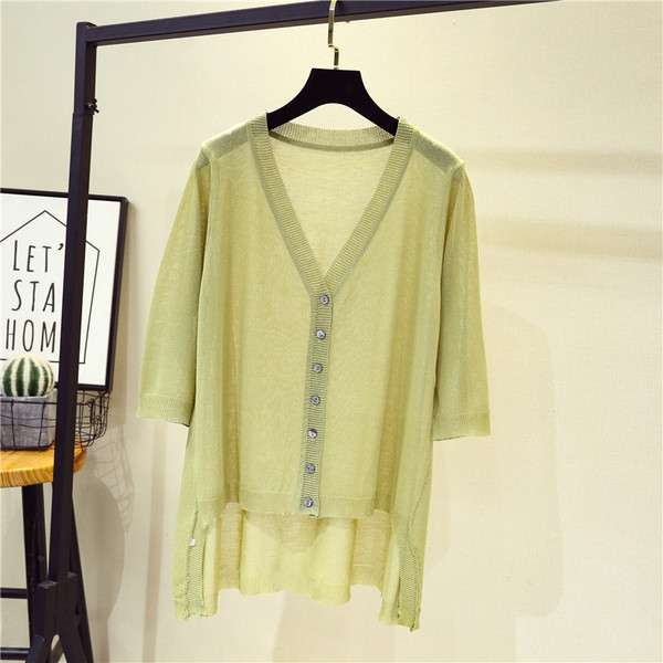 Vesta dama primavara model asimetric cu maneci 3/4 in mai multe culori