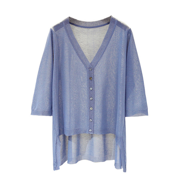 Vesta dama primavara model asimetric cu maneci 3/4 in mai multe culori