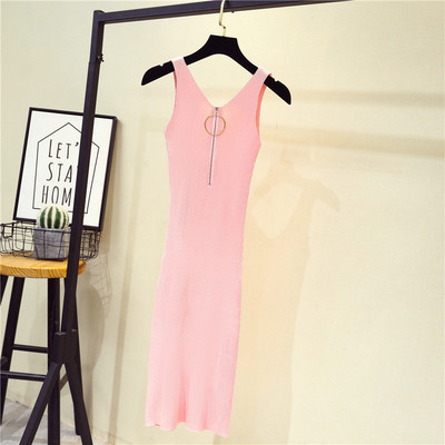 Stílusos női ruha Vékony modell cipzárral több színben