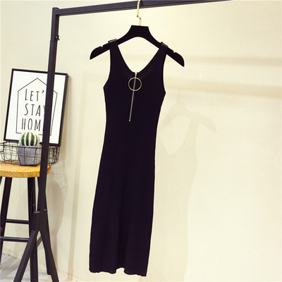 Stílusos női ruha Vékony modell cipzárral több színben