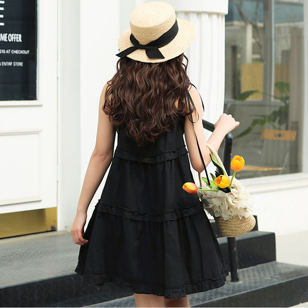 Rochie de vara cu bretele de culoare neagra