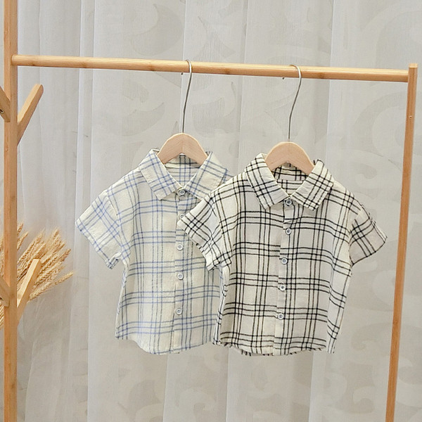 Gyermek kockás ing két színben fiúknak