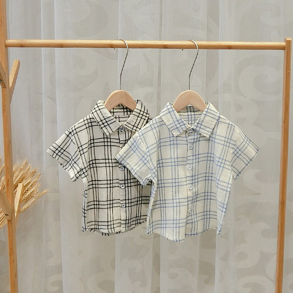 Gyermek kockás ing két színben fiúknak