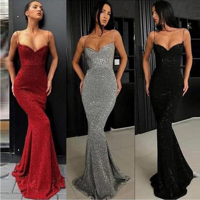 Нов модел стилна дамска рокля в черен,червен и сребрист цвят