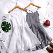 Elegáns női ruha vékony pántokkal, öt színnel