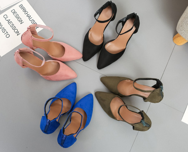 Női formális sarkú cipő több színben