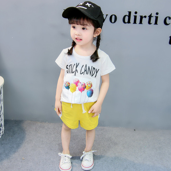 Piros és sárga gyerekkészlet lányoknak