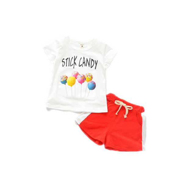 Piros és sárga gyerekkészlet lányoknak