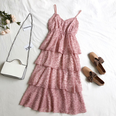 Alkalmi női ruha pántokkal, négy színben