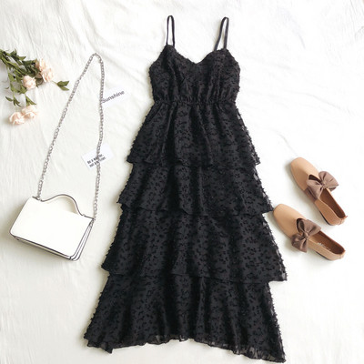 Alkalmi női ruha pántokkal, négy színben