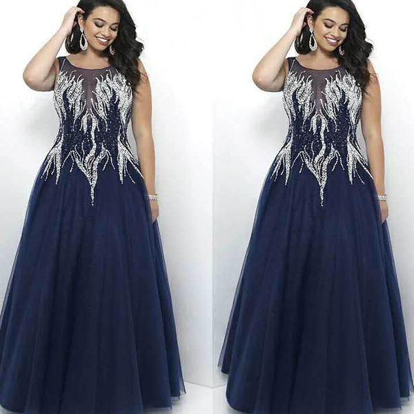 Μοντέρνο γυναικείο φόρεμα με λαιμόκοψη σε μπλε χρώμα