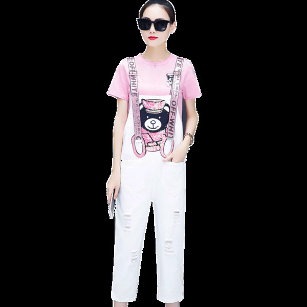 Set de dama modern din doua parti cu aplicatie de paiete