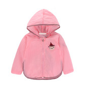 Gyerek tavaszi kabát fehér és rózsaszín színben - lányoknak