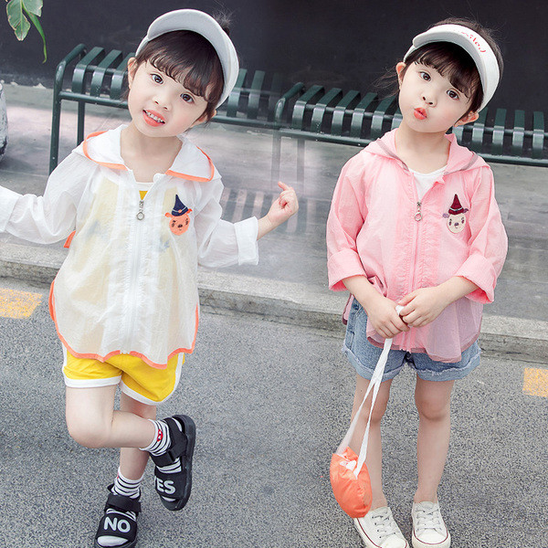 Gyerek tavaszi kabát fehér és rózsaszín színben - lányoknak