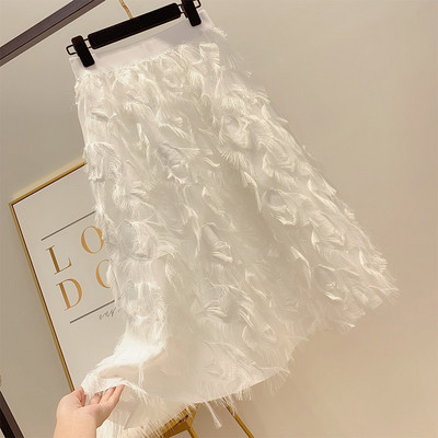 Női alkalmi szoknya magas elasztikus derékkal, több színben