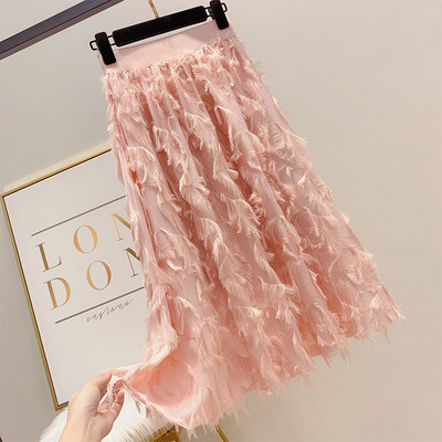 Női alkalmi szoknya magas elasztikus derékkal, több színben