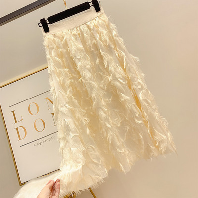 Női alkalmi szoknya magas elasztikus derékkal, több színben