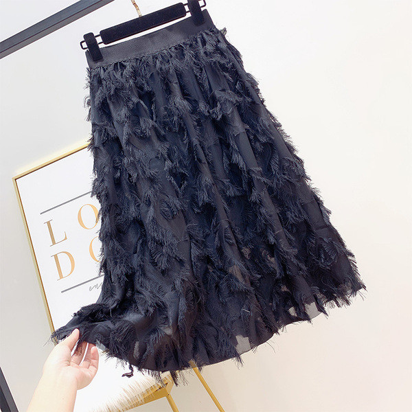 Női alkalmi szoknya magas elasztikus derékkal, több színben