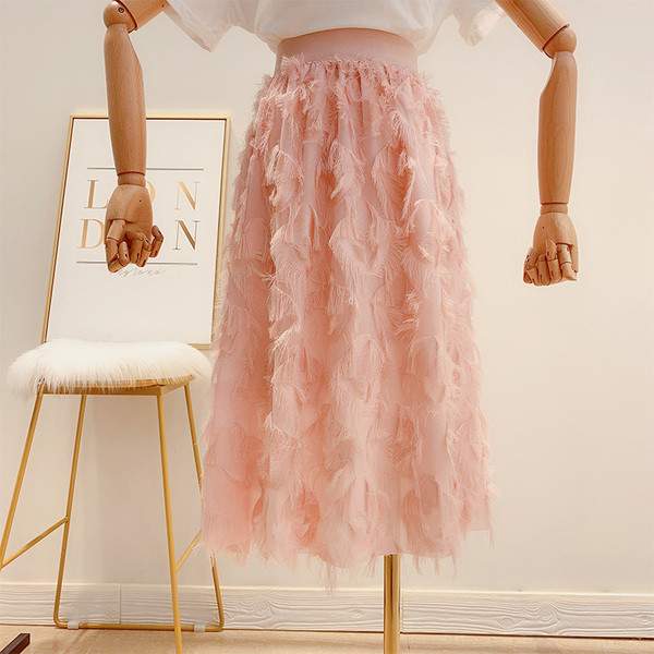 Női alkalmi szoknya magas elasztikus derékkal, több színben