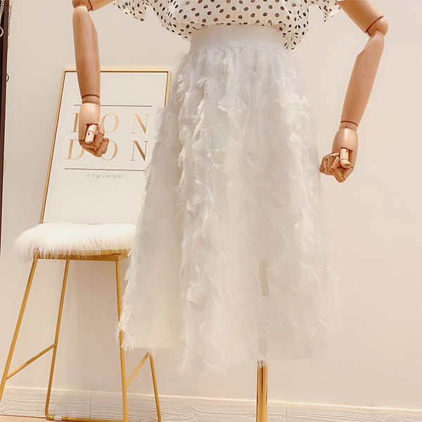 Női alkalmi szoknya magas elasztikus derékkal, több színben