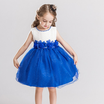 Елегантна детска рокля с 3D елемент в няколко цвята