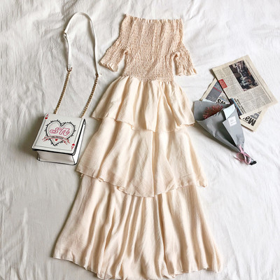 Nyári hosszú ruha ujjal öt színben