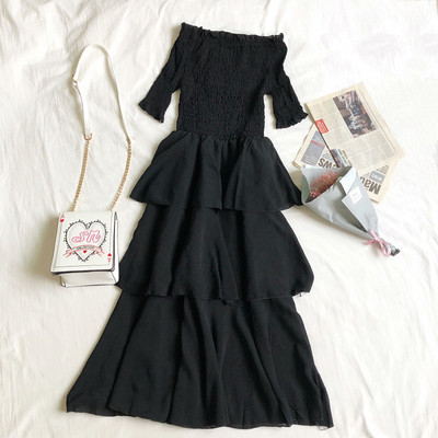 Nyári hosszú ruha ujjal öt színben