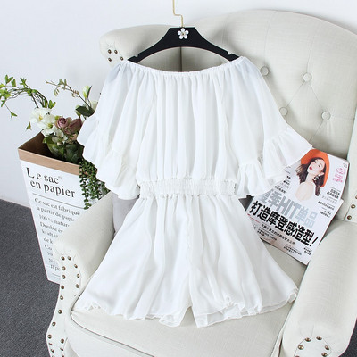 Μοντέρνα γυναικεία ολόσωμη φόρμα με κοντό μανίκι σε τέσσερα χρώματα