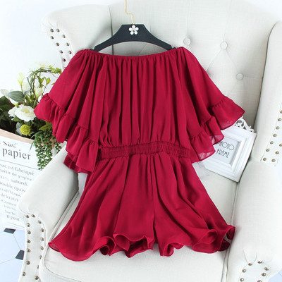 Μοντέρνα γυναικεία ολόσωμη φόρμα με κοντό μανίκι σε τέσσερα χρώματα