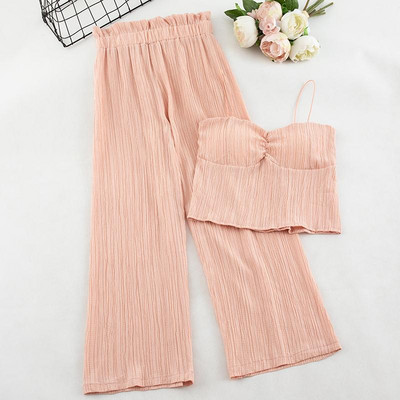 Set de damă din două părți maiou și pantaloni în patru culori