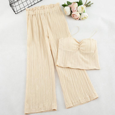 Set de damă din două părți maiou și pantaloni în patru culori