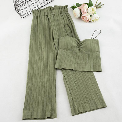 Set de damă din două părți maiou și pantaloni în patru culori