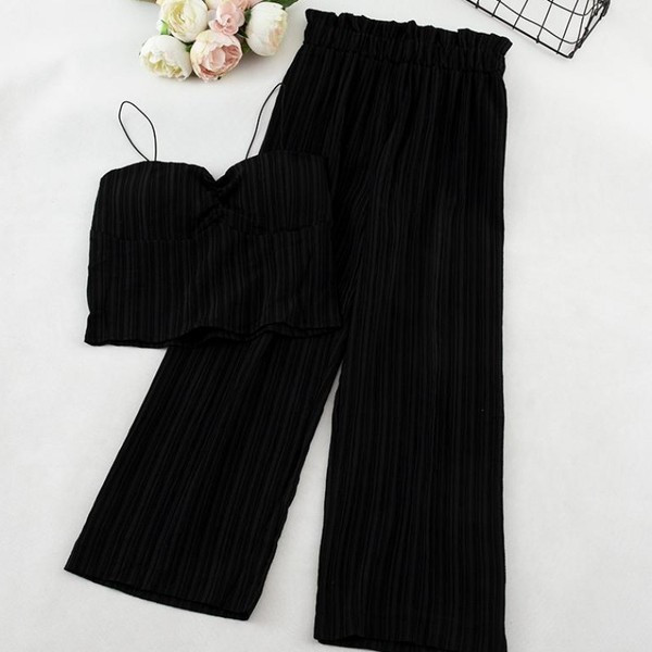 Set de damă din două părți maiou și pantaloni în patru culori