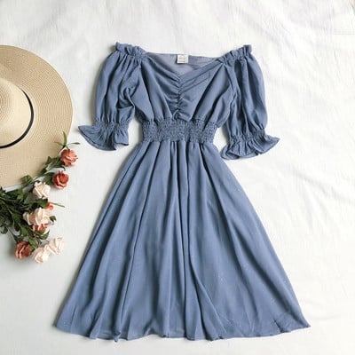 Alkalmi női ruha 3/4 ujjal, négy színben