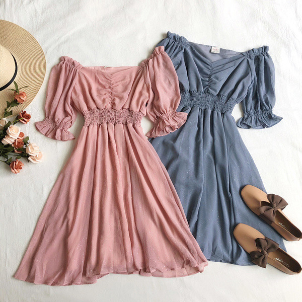 Alkalmi női ruha 3/4 ujjal, négy színben