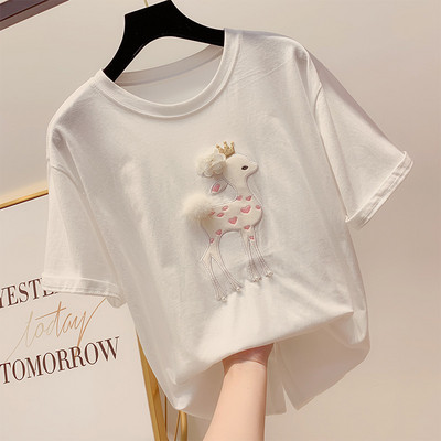 Női póló 3D elemmel több színben