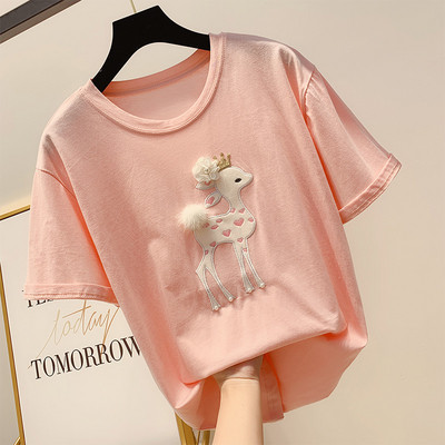 Női póló 3D elemmel több színben