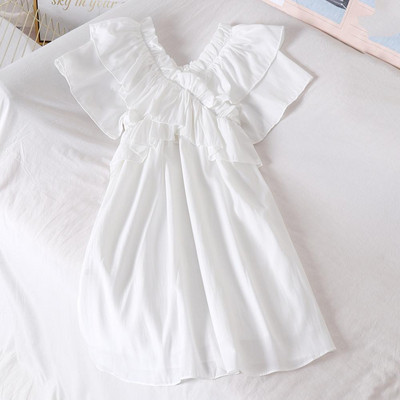 Stílusos női ruha V-nyakkal több színben