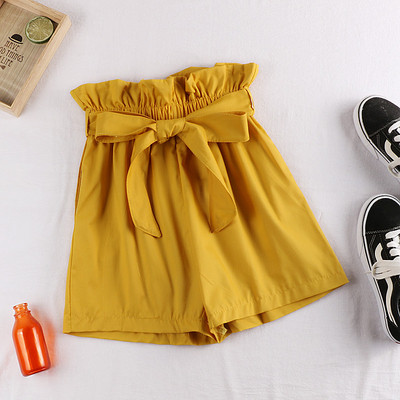 Pantaloni scurti de dama cu talie inalta in mai multe culori