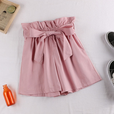 Pantaloni scurti de dama cu talie inalta in mai multe culori