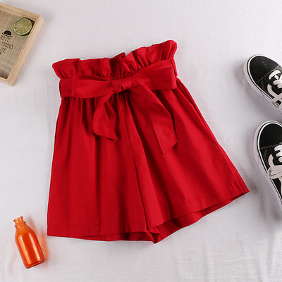 Pantaloni scurti de dama cu talie inalta in mai multe culori