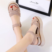 Sandale casual cu platforma in doua culori