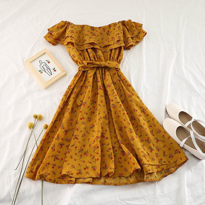 Rochie de vara dama cu maneci cazute in mai multe culori